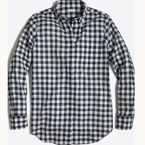 J. Crew Gingham Navy and White Men's Shirt